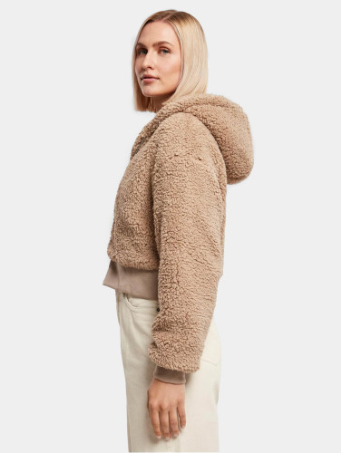 Urban Classics / Zomerjas Ladies Short Oversized Sherpa in beige