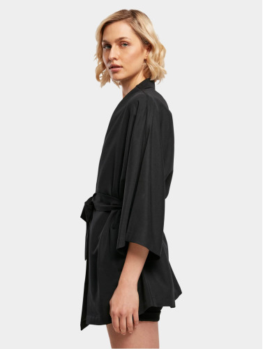 Urban Classics / vest Viscose Twill Kimono in zwart