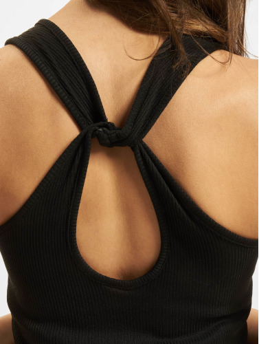 Urban Classics / jurk Ladies Midi Sleeveless Rib in zwart