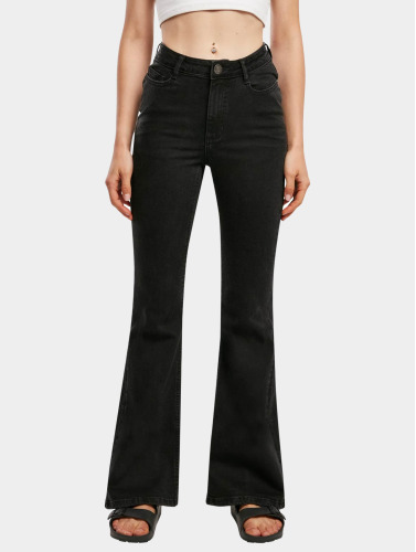 Urban Classics Flared jeans -Taille, 29 inch- Organic High Waist Denim Zwart