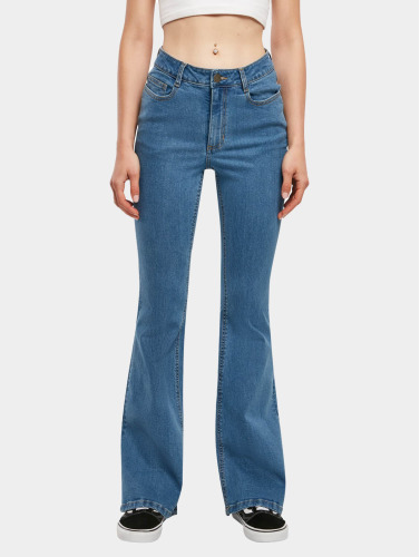 Urban Classics Flared jeans -Taille, 29 inch- Organic High Waist Denim Blauw