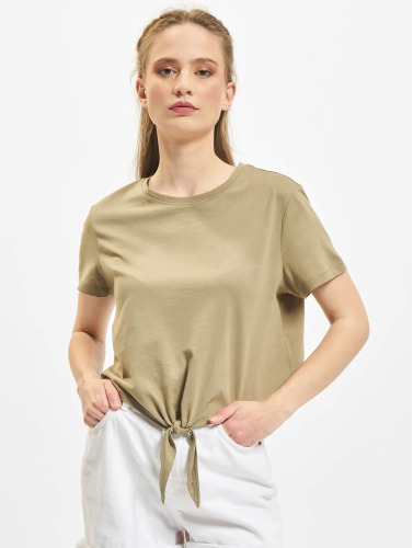 Only / t-shirt May Cropped Knot in groen