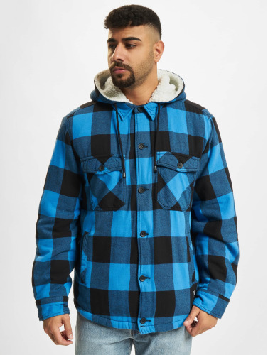 Urban Classics Jacket -5XL- Lumberjacket Zwart/Blauw