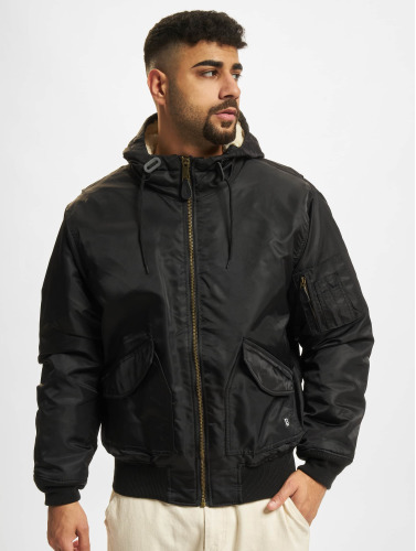 Urban Classics Bomber jacket -3XL- CWU Jacket hooded black Zwart