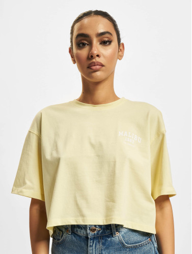 Only / t-shirt May Y Cropped in geel