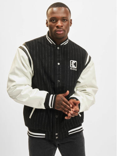 Karl Kani / Baseball jack Block Pinstripe in zwart