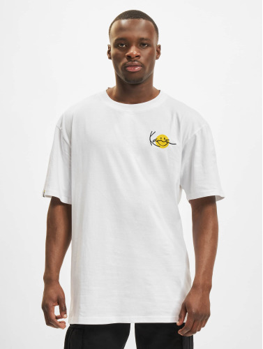 Karl Kani / t-shirt Chest Signature Smiley Print in wit