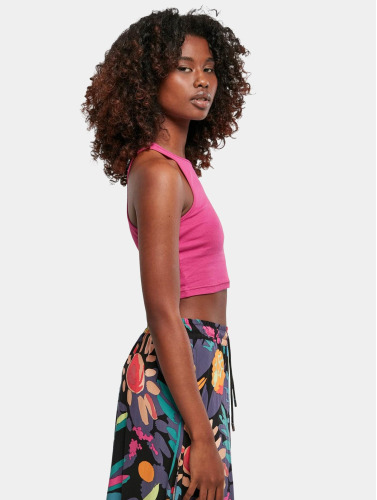 Urban Classics Crop top -S- Rib Paars