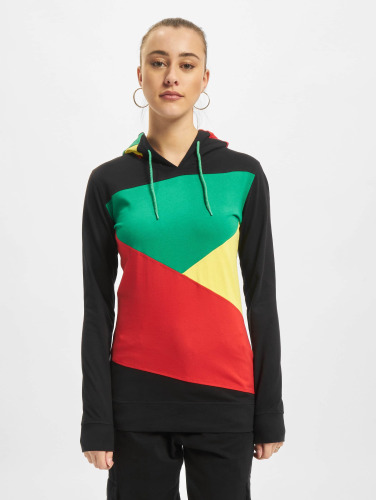 Urban Classics / Hoody Ladies Zig Zag Jersey in zwart