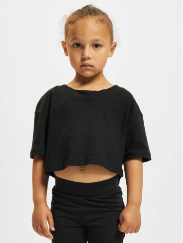 Urban Classics Kinder Tshirt -Kids 146- Short Kimono Zwart