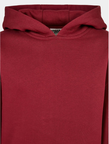 Urban Classics Kinder hoodie/trui -Kids 110/116- Oranic Bordeaux rood