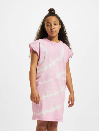 Urban Classics Kinder Korte jurk -Kids 146/152- Tie Dye Roze