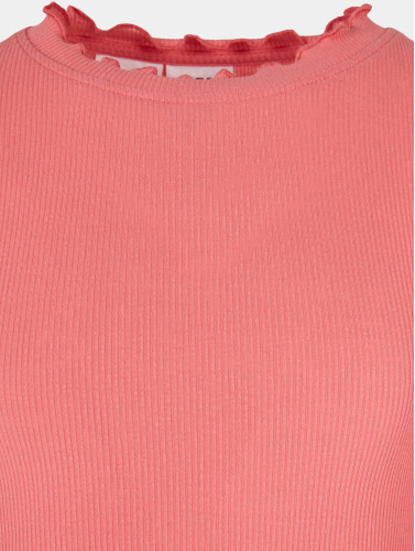 Urban Classics Kinder Longsleeve shirt -Kids 122/128- Short Rib palepink Roze