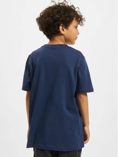 Urban Classics Kinder Tshirt -Kids 122/128- Organic Cotton Basic Pocket 2-Pack Wit/Blauw