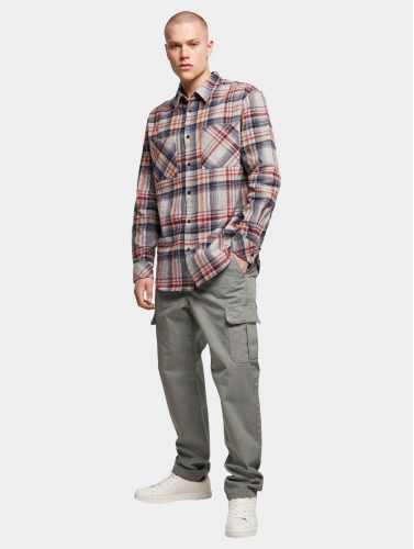 Urban Classics / overhemd Heavy Curved Oversized Checked in grijs