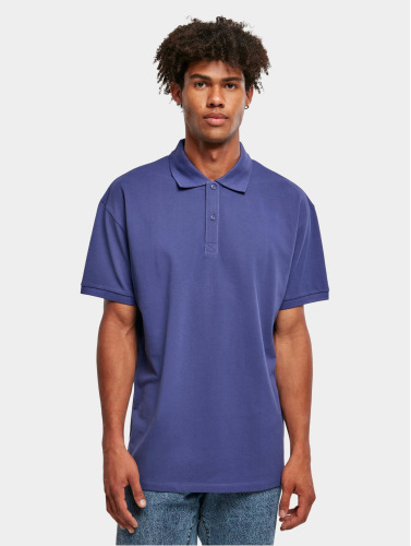 Urban Classics Polo shirt -S- Oversized Blauw