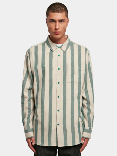 Urban Classics Overhemd -3XL- Striped greenlancer/softseagrass Groen