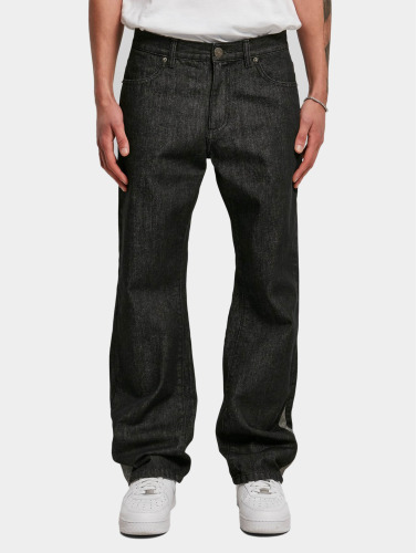 Urban Classics / Straight fit jeans Organic Triangle in zwart