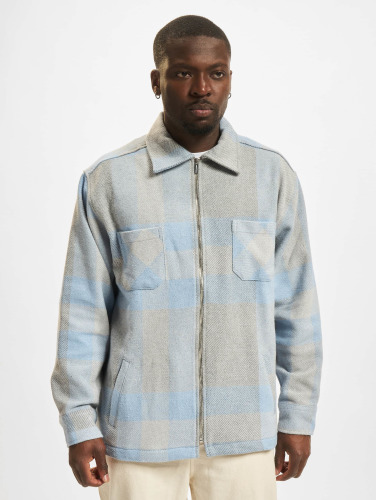 PEGADOR / overhemd Bale Heavy Flannel Zip in grijs