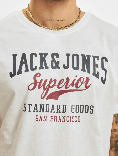Jack & Jones / t-shirt Blucarlyle Print Crew Neck in wit