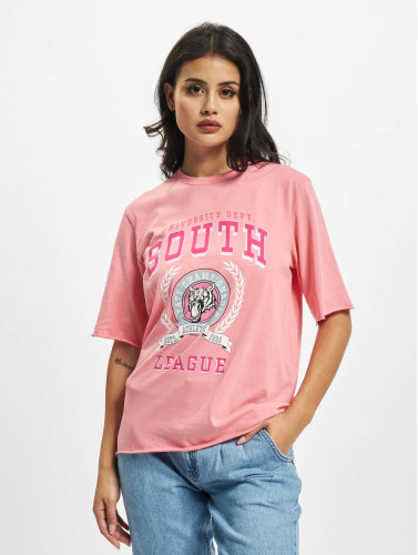 Only / t-shirt Lucy Boxy University in pink