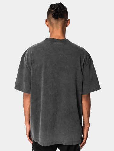 Dropsize / t-shirt Heavy Oversize Logo Puffer Print in grijs