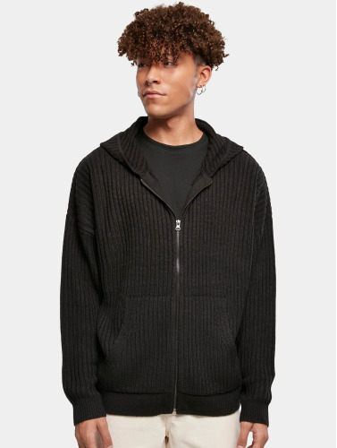 Urban Classics / Sweatvest Knitted Zip in zwart
