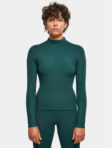 Urban Classics Sweater/trui -M- Ladies Rib Knit Turtleneck Groen