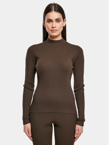 Urban Classics Sweater/trui -XL- Ladies Rib Knit Turtleneck Bruin