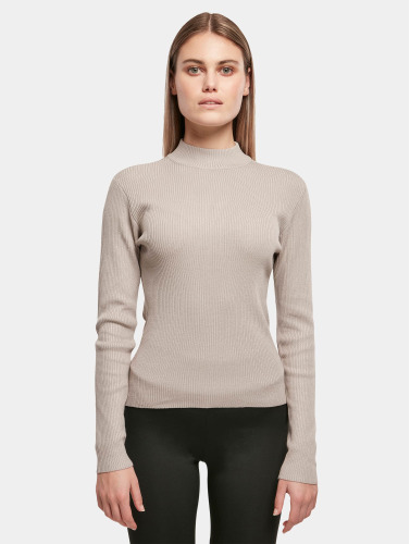 Urban Classics Sweater/trui -XXL- Ladies Rib Knit Turtleneck Grijs