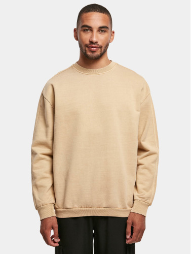 Urban Classics Crewneck sweater/trui -L- Heavy Terry Garment Dye Beige