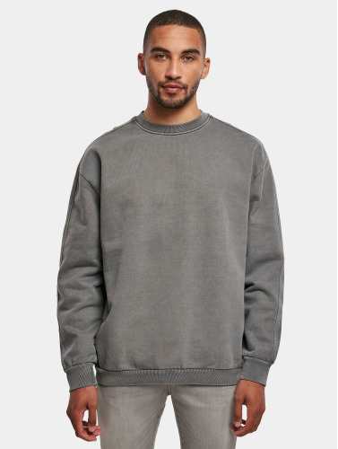 Urban Classics Crewneck sweater/trui -XXL- Heavy Terry Garment Dye Grijs