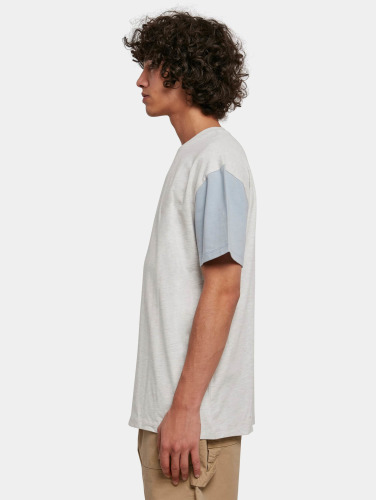 Urban Classics Heren Tshirt -XXL- Organic Oversized Colorblock Grijs
