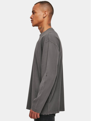 Urban Classics Longsleeve shirt -3XL- Oversized Distressed Grijs