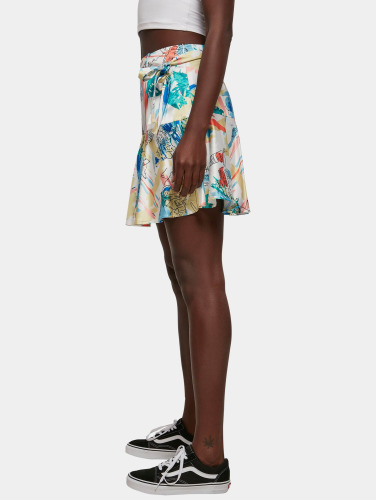 Urban Classics Korte rok -4XL- AOP Satin Mini Skirt softyellowvacation Multicolours