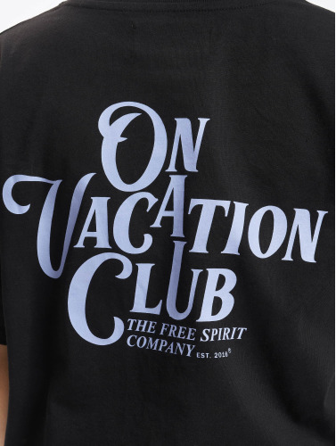 On Vacation / t-shirt Calligraphy in zwart