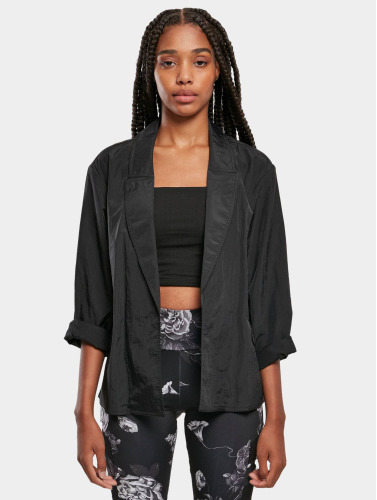 Urban Classics / Blazer Ladies Oversized Crinkle Nylon in zwart