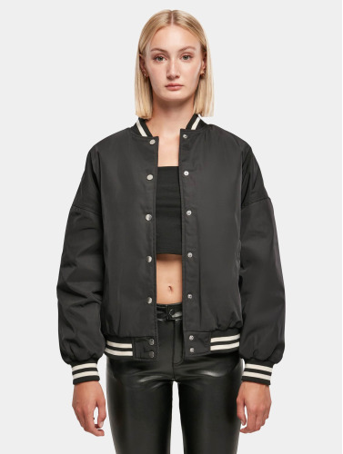 Urban Classics College jacket -L- Oversized Recycled Zwart
