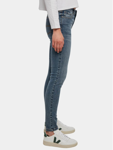 Urban Classics Skinny jeans -Taille, 28 inch- Mid Waist Blauw