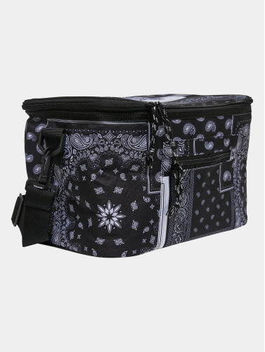 Urban Classics Lunchtasje/Koeltas Bandana Patchwork Print Cooling Bag Zwart/Wit