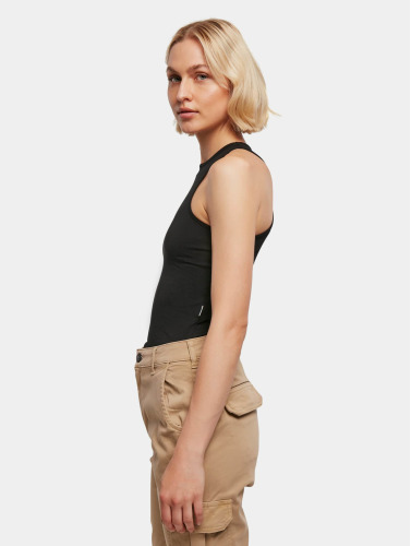 Urban Classics Bodysuit -XS- Organic Stretch Asymmetric Zwart