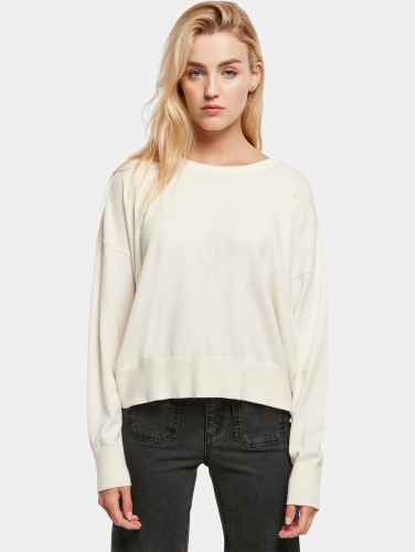 Urban Classics Sweater/trui -L- Ladies EcoVero Oversized Basic Ivoorkleurig