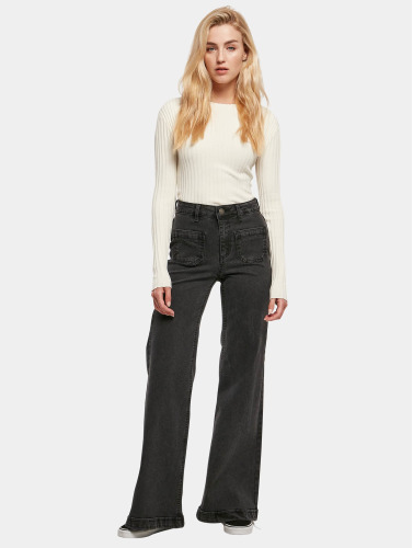 Urban Classics Flared jeans -Taille, 33 inch- Vintage Denim Zwart