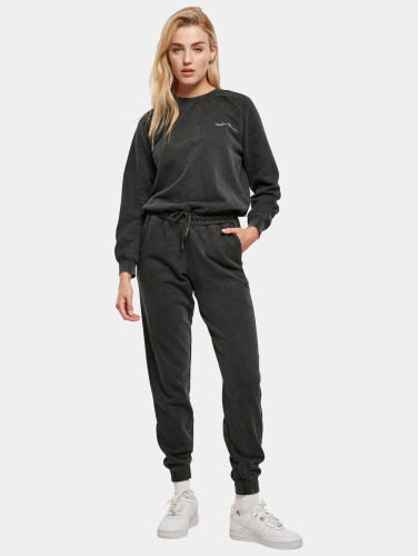 Urban Classics / jumpsuit Ladies Small Embroidery Long Sleeve Terry in zwart