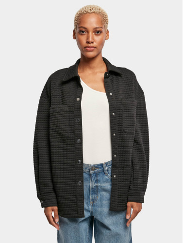 Urban Classics Blouse -XL- Quilted Sweat Overshirt Zwart
