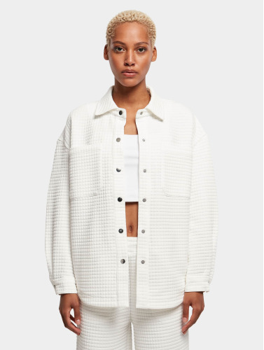 Urban Classics Blouse -M- Quilted Sweat Overshirt Wit