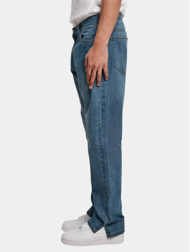 Urban Classics / Straight fit jeans Straight Slit Jeans in blauw