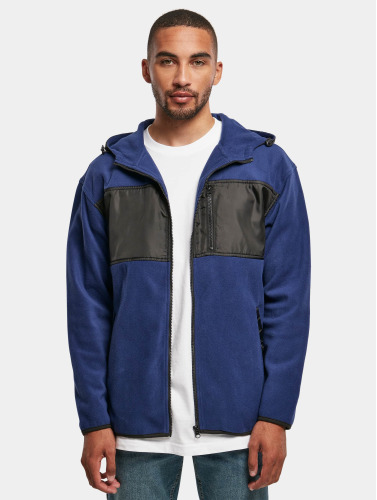 Urban Classics Jacket -5XL- Hooded Micro Fleece Blauw
