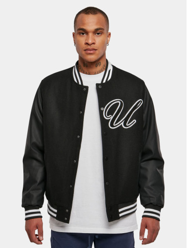 Urban Classics College jacket -L- Big U Zwart