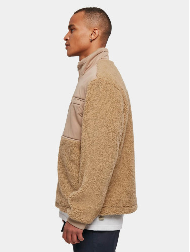 Urban Classics Jacket -4XL- Patched Sherpa Beige